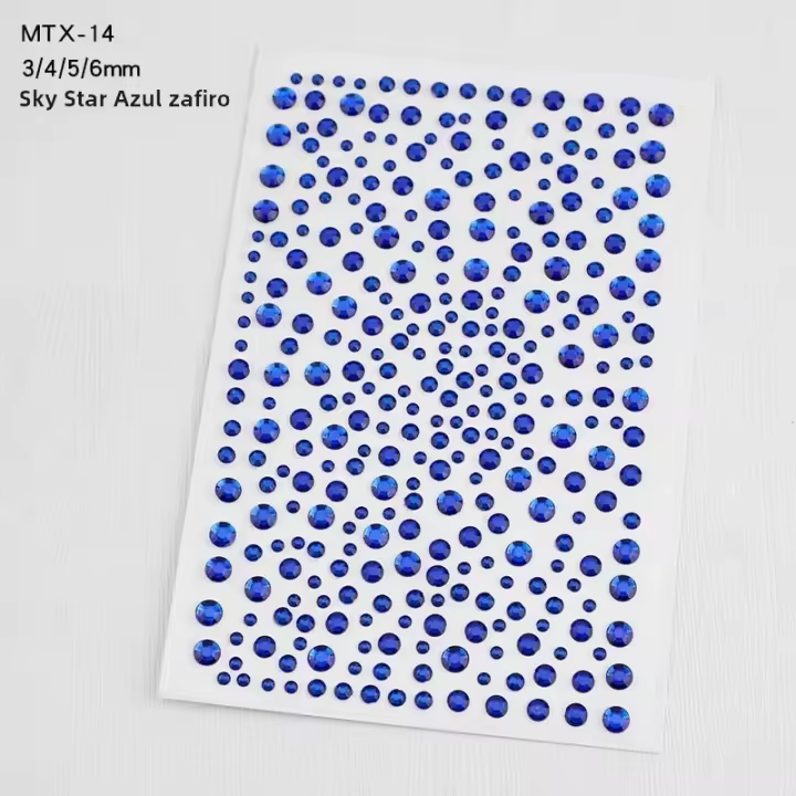 1Pcs Decoración De Fiesta De Música Con Diamantes Adhesivos Para Niños Joyería Facial De Cristal Autoadhesiva Para Uñas Y Maquillaje De Ojos - 1