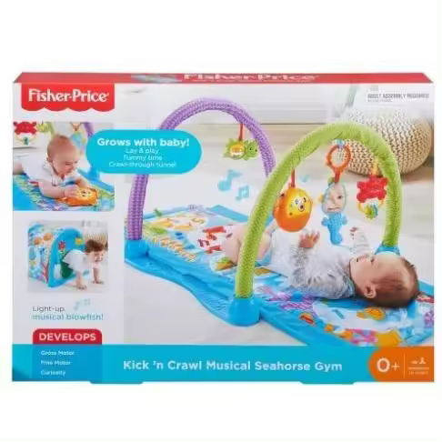 Fisher Price Gimnasio 2 en 1 Musical Bajo el Mar Mattel DRD92 - 1