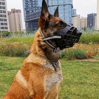 Mascarilla Para Perro Tamaño Medio Y Grande Antirruidos Y Anti Mordeduras Máscara Para La Boca De Los Perros Con Pelo Dorado Para Celadores - details 4