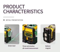 Nivel De Láser DEWALT DW089LG Auto Nivelado 12 Líneas 3 X 360 Grados Banda Verde Batería Li-Ion 12V Máximas Lasers - details 3