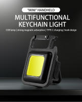 Linterna LED COB Miniatura Super Brillante EDC Llave De Iluminación Para Camping Emergencias Exteriores Con Imán En La Cola Y Abrazadera De Tapa - details 0