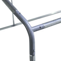 PawHut Gallinero de Exterior Grande Jaula Cercado de Acero Galvanizado con Techo de PE y Cerradura para Conejos Aves de Corral Plata - details 7