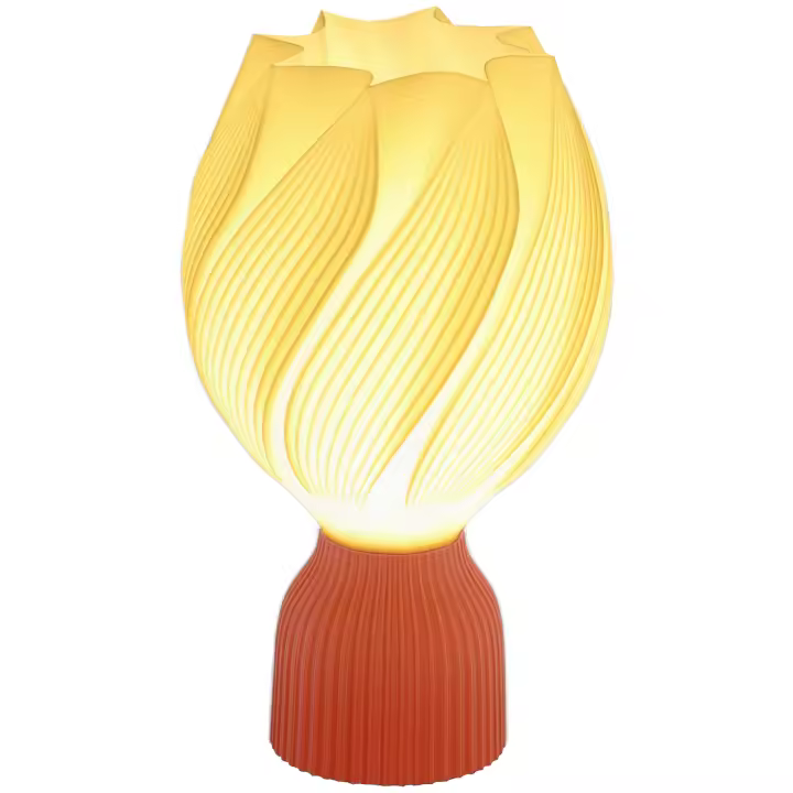 HOMCOM Lámpara de Mesita de Noche Pantalla de Impresión 3D Lámpara de Mesa con Diseño de Pétalos Luz Cálida para Dormitorio Salón Blanco - 1