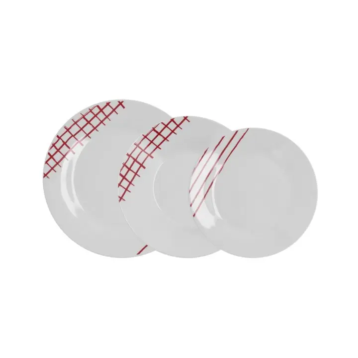 Vajilla Kansas Quid 18 piezas 6 servicios porcelana - 1