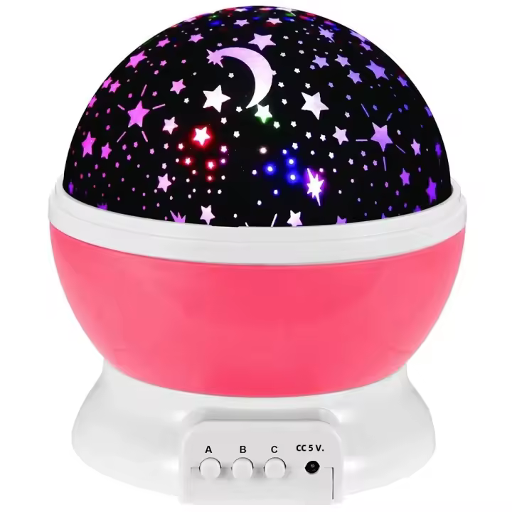 Lámpara De Noche Proyector De Cielo Estrellado Luz Decorativa Para Bebé Rotatoria Galaxia Lámpara De Mesa Decorativa Para Dormitorio - 1