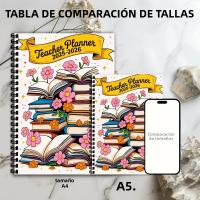 Planificador De Maestro A5 Con Encuadernación Espiral 2025-2026 Incluye Páginas De Contacto Y De Notas Accesorios Para Trabajo Y Planificación De Aprendizaje - details 5