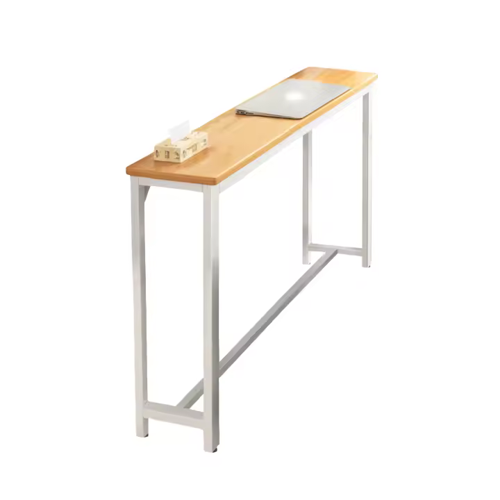 MAGIC SELECT Mesa de Sofá Estrecha. Mesa de Consola Compacta, Recibidor Rectangular de Melamina de Madera y Acero para Salón y Espacios Reducidos. Mesa Auxiliar para Entrada, Pasillo, Sala de Estar, Dormitorio. - 1