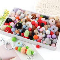 57pcs/Bag Bolas Redondas De Terciopelo Para DIY Hebillas Para Pulseras Collares Y Pendientes Set De Perlas Para Fabricación De Joyas - details 1