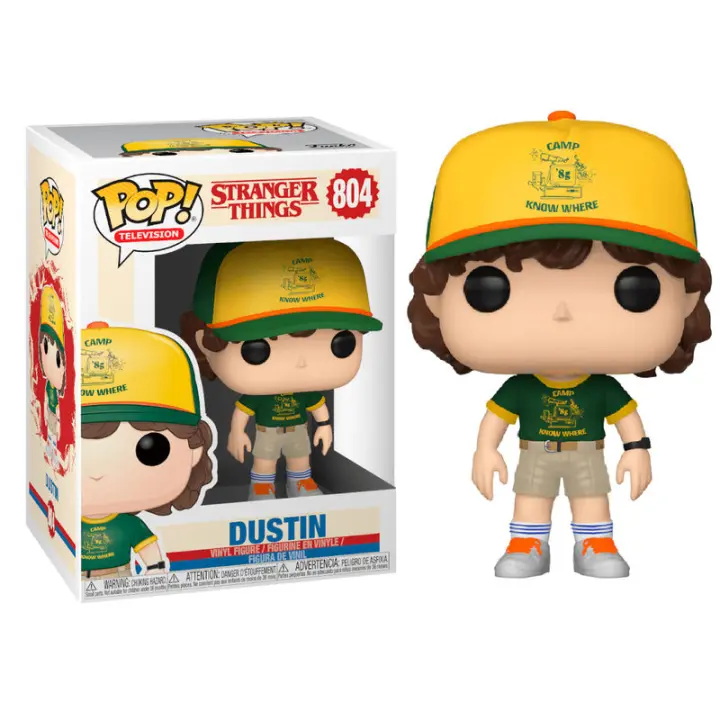 Figura Pop Stranger Things 3 Dustin At Camp-Figura de Vinilo Coleccionable - Idea de Regalo- Mercancia Oficial - Juguetes para Niños y Adultos - Movies Fans - Muñeco para Coleccionistas y Exposición - 1