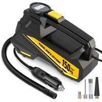 Bomba de aire portátil con cable para automóvil, inflador de neumáticos eléctrico mejorado de 12 V y 150 PSI, para motocicleta, bicicleta, bola, luz LED, compresor de aire para automóvil - details 1