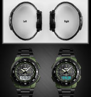 Reloj Deportivo De Moda SKMEI Para Hombres Cuarzo Digital Resistente Al Agua Con Contador Regresivo Y LED Reloj Masculino De Pulsera Acero Inoxidable - details 7