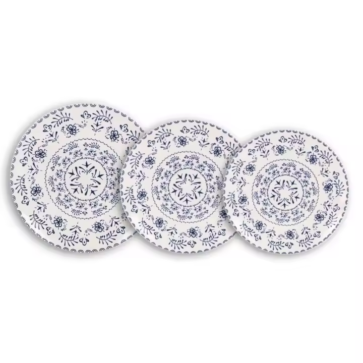 MAXHOME- Vajilla Blur Monaco  Ivory  brillo 12 PCS - 1