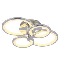 Plafon estilo moderno fabrilamp modelo Sydney,aplique sidney disponible 76w 3000-4000-6500k Cromo 13,5x55x41 Cm 10260lm Regulable,memoria Y C.remoto - details 1