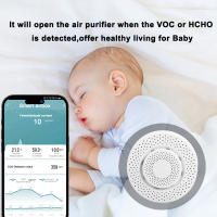 Monitor De Calidad Del Aire Inteligente WiFi Tuya Con Sensor De Formaldehído VOC CO2 Temperatura Humedad Para Escena Doméstica - details 4