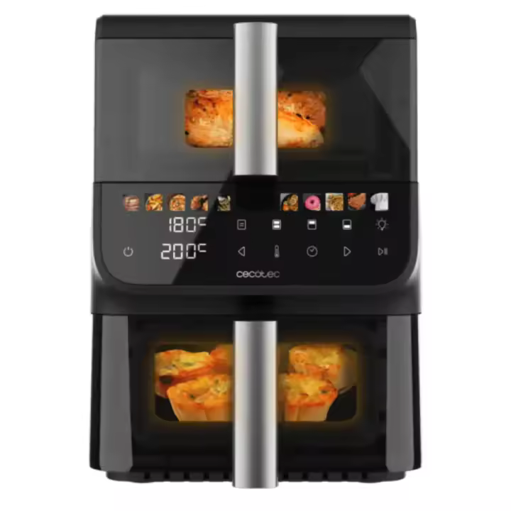 Freidora de aire Cecotec Cecofry DuoLevel 10000 DuoSize Window 10L 2000W control táctil Sync ventanas - 1