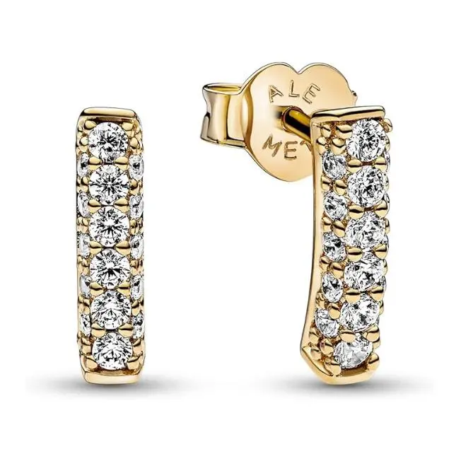 Pandora Timeless Joyería con diseño de Barra with single row with enpasa pavé, Comes with embalaje de Caja de Giunte original. - 1