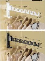 Percha plegable, para Ropa Gancho, percha de aleación de Aluminio, Gancho de pare, ulizado para Colgar ropa en Balcones, Baños, pasilos (Blanco) - details 8