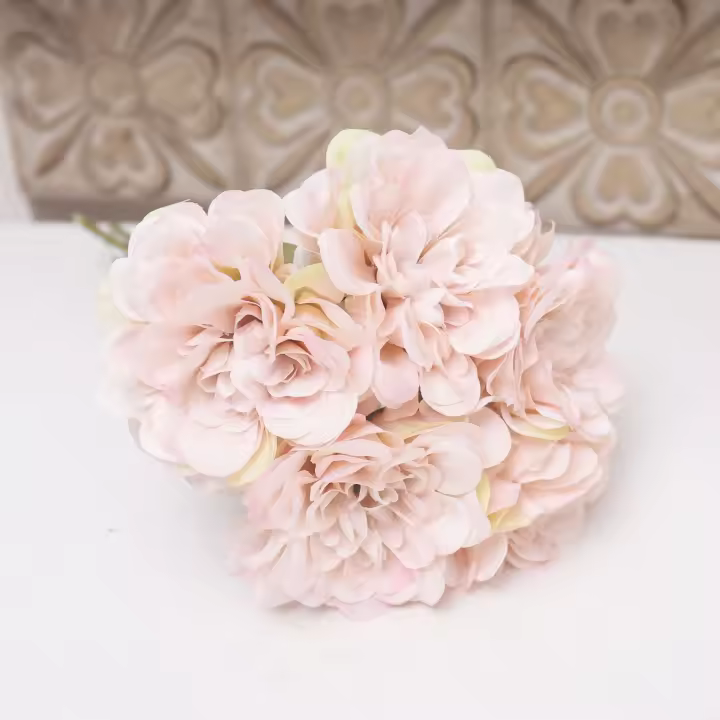Peonía Artificial De Seda Con 5 Cabezas Para Decoración De Hogar Y Boda Flor Artificial De Alta Calidad Para Arreglo De Novia Y DIY - 1