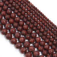 Bola De Piedra De Sésamo Roja Natural 1 Pieza 4/6/8/10/12mm Redonda Para Fabricación De Joyas DIY Pendientes Pulseras Collar - details 4