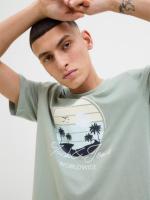 Jack & Jones SS25 Hombre Pack 2 Camisetas de Algodón Mod JJPALM TEE CREW logo estampado Moda Casual Informal REF 269418 - details 9