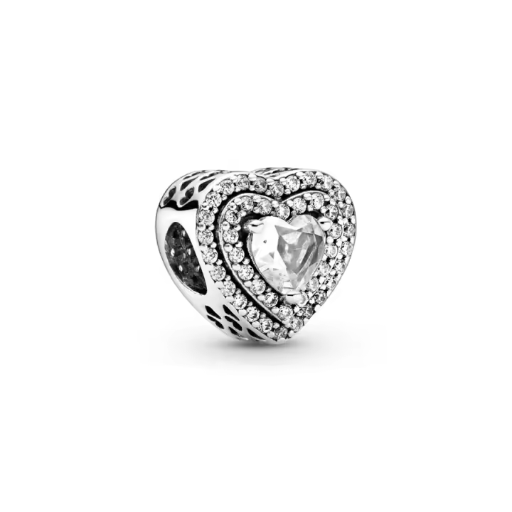 Pandora Pandora Charm en plata de ley Corazón Brillante Elevado 799218C01 , para Mujer - 1