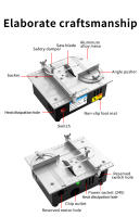 Mini Multifunctional Table Saw Electric Desktop Saws Small Household DIY Cutting Tool Woodworking Bench Lathe Cutter Machine - details 12