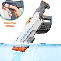 Pistola de Agua Eléctrica Automática ,Pistola de Agua de Largo Alcance, Alta Capacidad Más Fuerte Blaster Beach Pool Summer Party Watergun Toys,para Piscinas,Playas Fiestas Niños - details 3