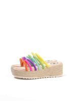 Paloma Wang Sandalias cuñas con tiras multicolor plantilla gel - details 0