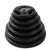 Ozio Fitness 2 Discos de Pesas 5 kg 30 mm de 3 agarres con Recubrimiento de Caucho Musculación - details 0