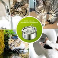 Fuente De Agua Automática Para Mascotas 4L En Acero Inoxidable Silenciosa Con Filtro Dispensador De Agua Para Gatos Y Perros - details 5
