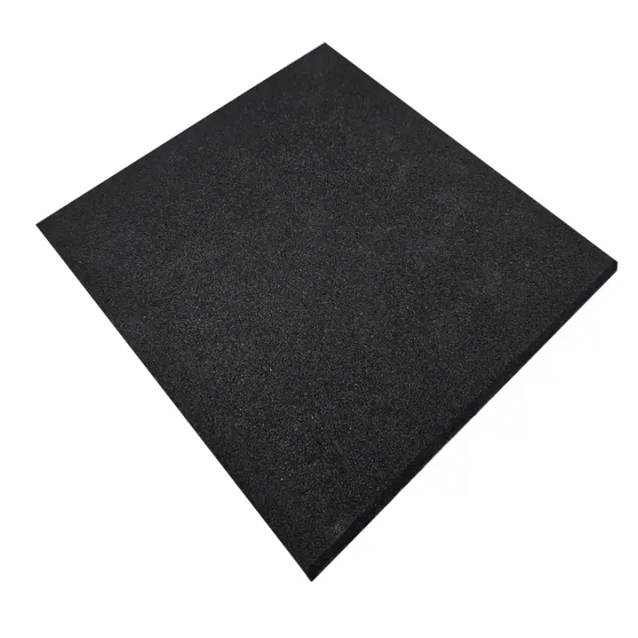 Loseta de Caucho Reciclado Suelo de Gimnasio 50x50x20mm - Negro/Verde/Rojo - 1