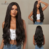 Pelucas Sintéticas Largas De Ombre Marrón Rubia Con Franja Para Mujeres Afro Peluca Cacheada Resistente Al Calor Para Uso Diario Cosplay - details 20