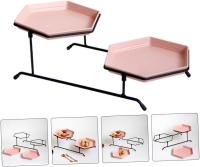 1 set Double Layer Cake Pan cake dish dessert stand cupcake tower serving display tray Cake Storage Rack dessert platter - details 4