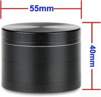 Molinillo de hierbas de Metal de 4 Piezas 2,2 "Pocket Grinder Spice Mini Crusher Mill con Polen Catcher y Tapa Magnética - details 3
