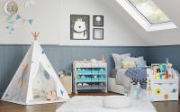 SONGMICS Estantería de Juguetes con 3 Compartimentos, Librería Infantil, Caja de Juguetes Móvil, con Ruedas, Multifuncional, para Habitación de los Niños y Sala de Juegos, Blanco - details 0