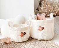 Bolsa De Diaper Para Bebé INS Con Bordado De Oso Hermoso Organizador De Almacenamiento Para Pañales Juguetes Mami Nueva - details 3
