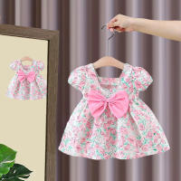 Vestido De Verano Para Bebé Niña Con Estampado De Amor Y Lazo En Algodón Vestido De Fiesta Con Mangas Flounce Estilo Coreano - details 21