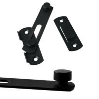 Cerradura De Puerta De Acero Inoxidable Latch Flip Latch Cerradura De Seguridad Para Armario Cerradura De Puerta Deslizante Herramienta De Cierre Negro Mate - details 5