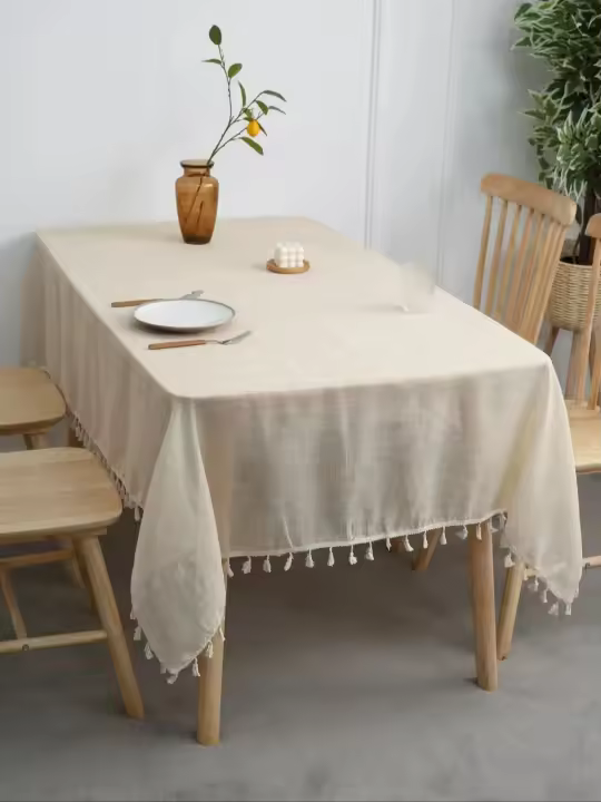 Mantel De Lino Para Mesas Rectangulares Lavable Estilo Francés Para Fiestas Y Uso Doméstico Interior Y Exterior - 1