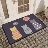 Alfombra De Piso Moderna Y Sencilla Absorbente De Agua Antideslizante Para Entrada Puerta Baño Decorativa Lavable Hogar Luxo Ligero - details 6