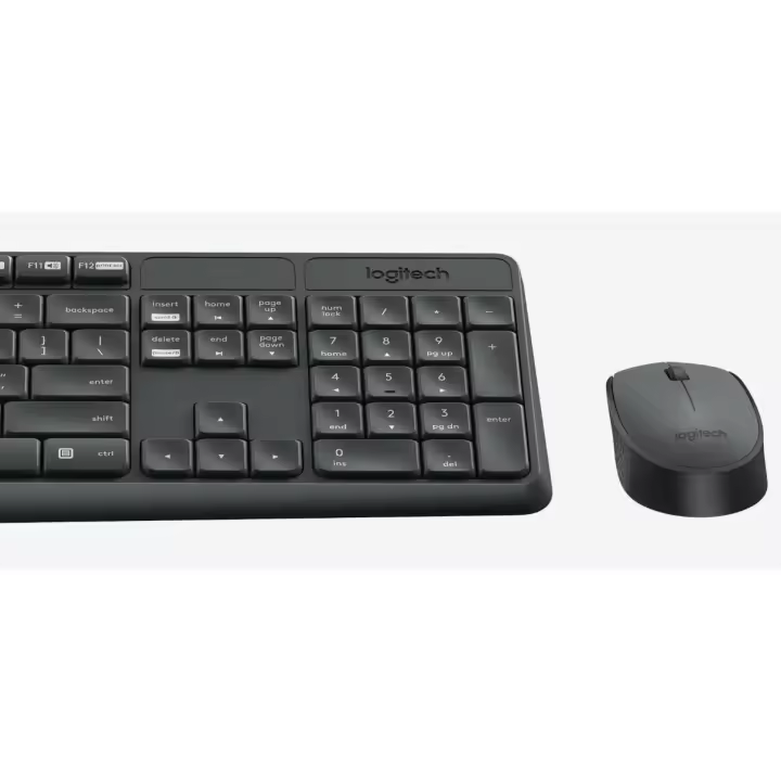 Combo Logitech MK235: Teclado + Ratón inalámbricos con conexión USB fiable, diseño resistente a salpicaduras, teclas duraderas, batería de larga duración y uso cómodo sin cables. ¡Plug & Play listo para usar! - 1