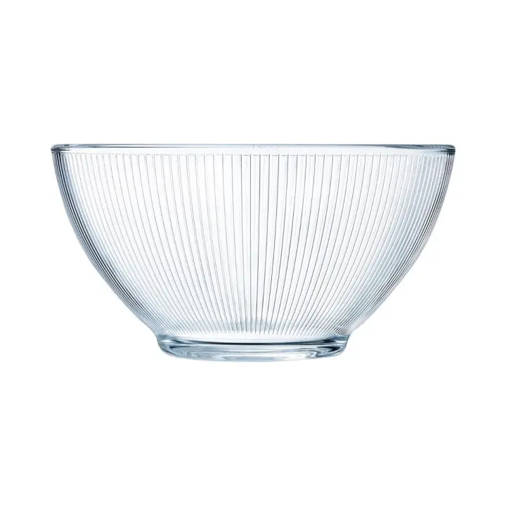 Luminarc Stripy Bol Vidrio 50CL Transparente Con Relieve Francia Reciclable Apto Microondas - 1