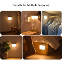Luz De Noche Con Sensor De Movimiento Recargable Por Tipo-C Luz De Pared LED Sin Cable Para Armarios Cocinas Dormitorios Garage - details 4
