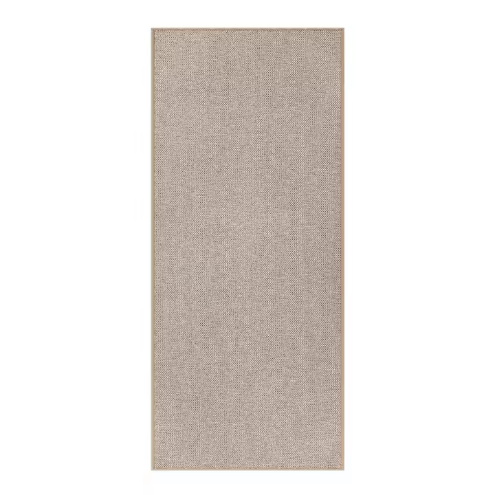 Alfombra Antideslizante de Yute Sintético 80x200 cm, Lavable a Máquina, para Salón, Dormitorio y Comedor, Color Marrón Camello - 1