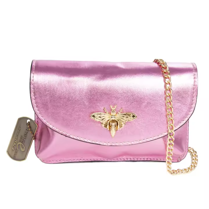 FIRENZE ARTEGIANI Aquilonia bolso de mano mujer. Piel auténtica. Fabricado en Italia 17,5x6x11,5 Cm. - 1
