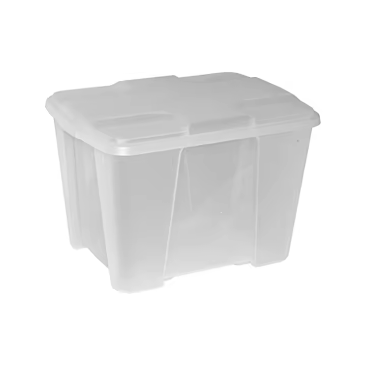Caja de plástico multiuso con fondo transparente y la cubierta L390x290xH272 mm. - 1