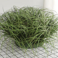 1PC Decoración De Plantas Verdes Falsas Para Escena De Boda Caudal De Perro Con Paja De Ajo Y Cattail Adorno De Interior Para Mesa - details 5