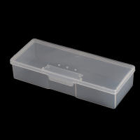 Caja De Almacenamiento Para Uñas Rectangular Y Transparente De Plástico Con Espátula Lápiz Y Archivo De Pulido Para Arte De Uñas - details 8