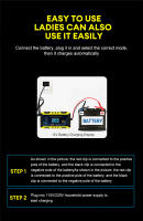 Cargador de batería de coche, reparación de pulso inteligente, pantalla LCD, carga de batería de motocicleta, 12V - details 9