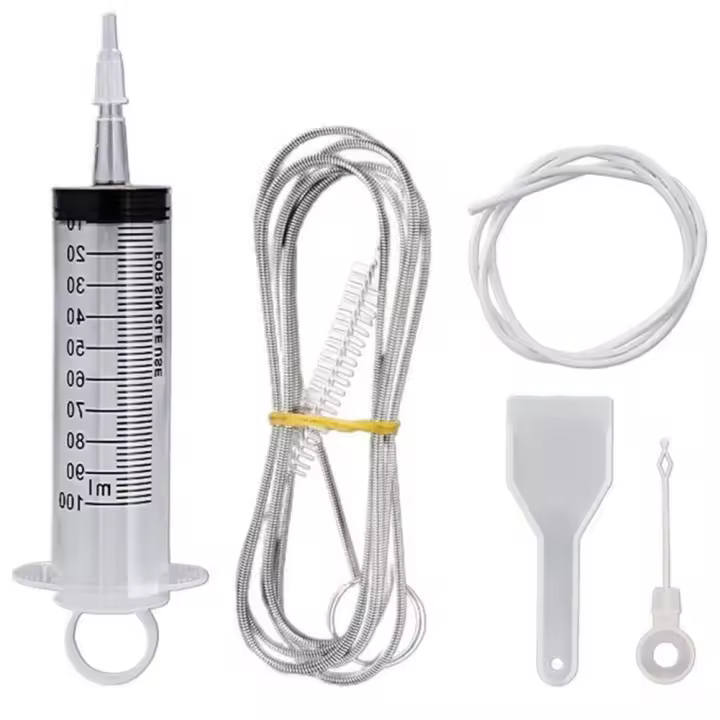 Kit De Limpieza Para Nevera 5 Piezas Cepillo De Limpieza Con Succión Y Tubo De 1.5M Herramienta De Desatascado Para Agujero De Drenaje De Nevera - 1